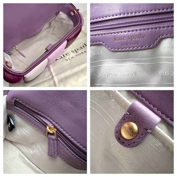 🚫SOLD ON MERCARI🚫 Kate Spade Boxxy Lambskin Leather Crossbody Bag in Purple - Picture 16 of 17